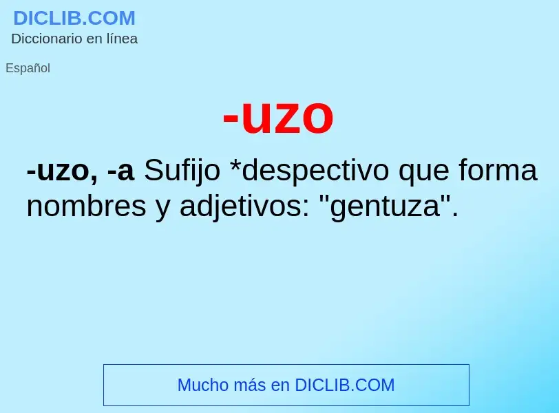 Wat is -uzo - definition