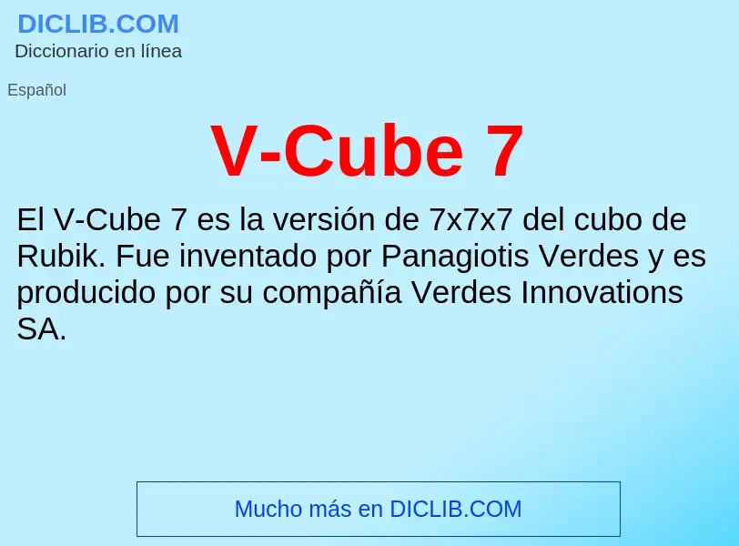 Wat is V-Cube 7 - definition