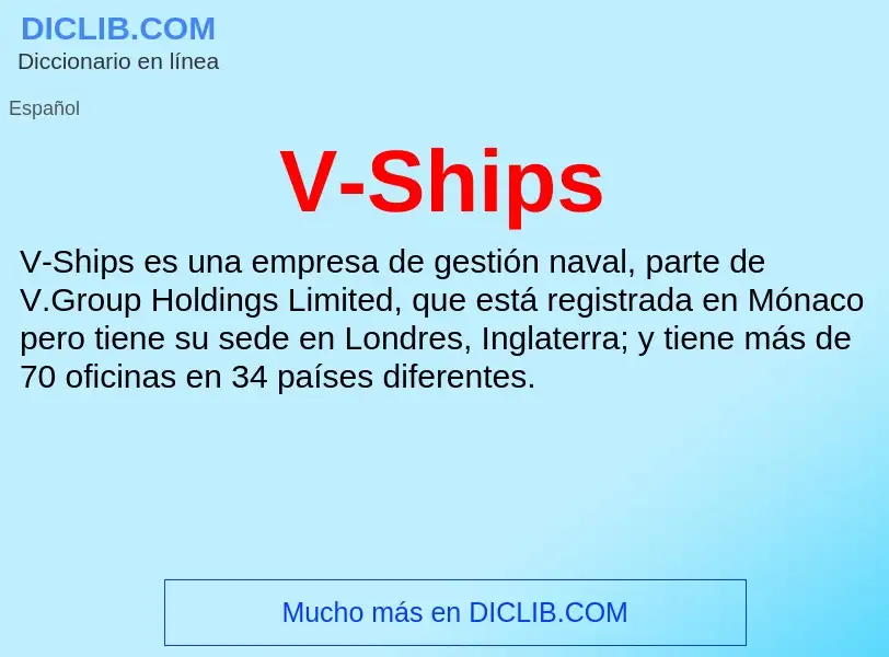 Qu'est-ce que V-Ships - définition