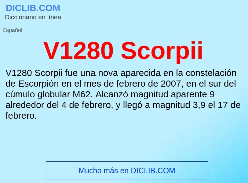 Wat is V1280 Scorpii - definition