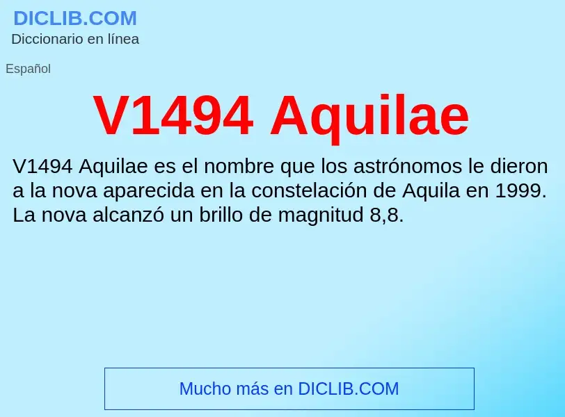 Wat is V1494 Aquilae - definition