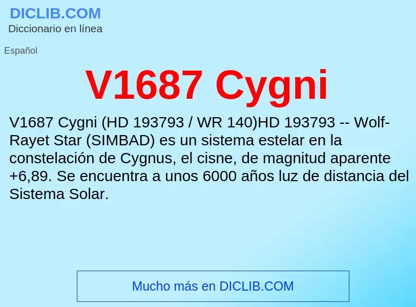 Wat is V1687 Cygni - definition