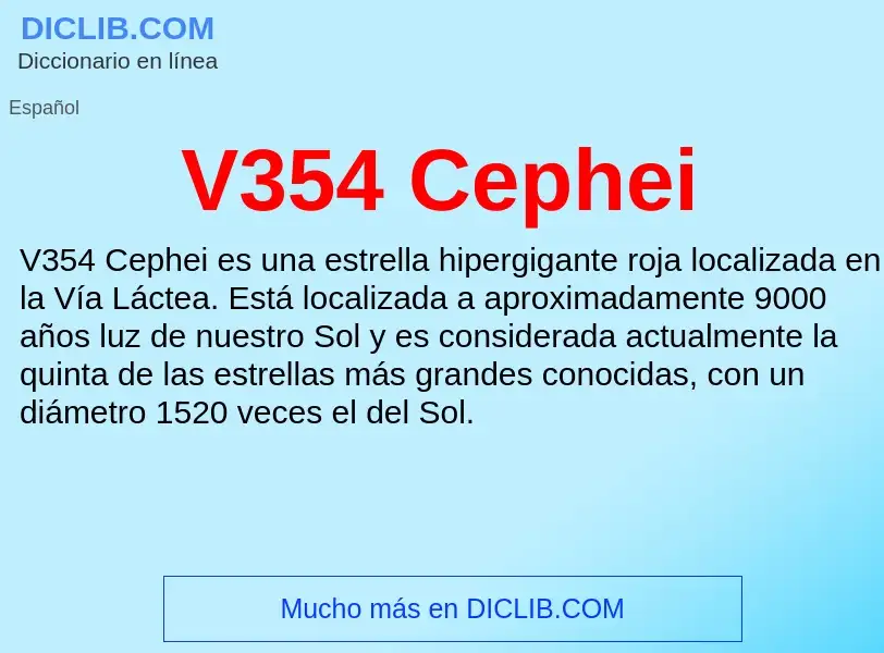 Wat is V354 Cephei - definition