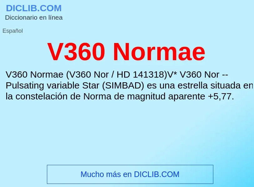 Wat is V360 Normae - definition