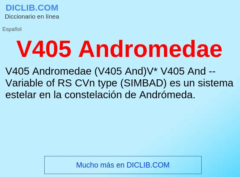 Was ist V405 Andromedae - Definition