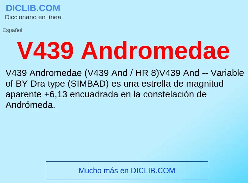 Wat is V439 Andromedae - definition