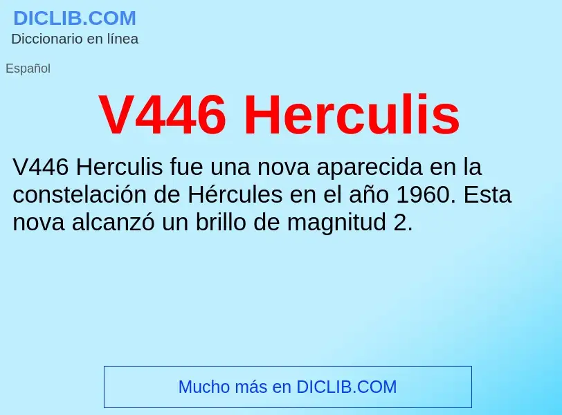 Wat is V446 Herculis - definition