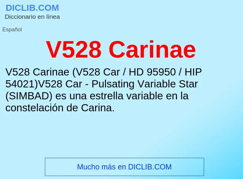 Wat is V528 Carinae - definition