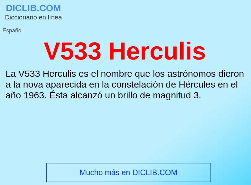 Wat is V533 Herculis - definition