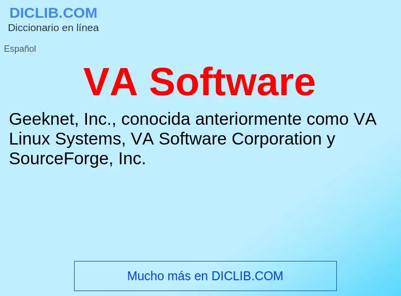 Wat is VA Software - definition