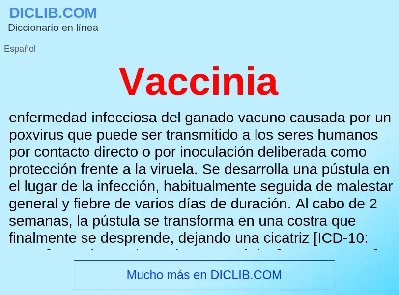 Что такое Vaccinia - определение