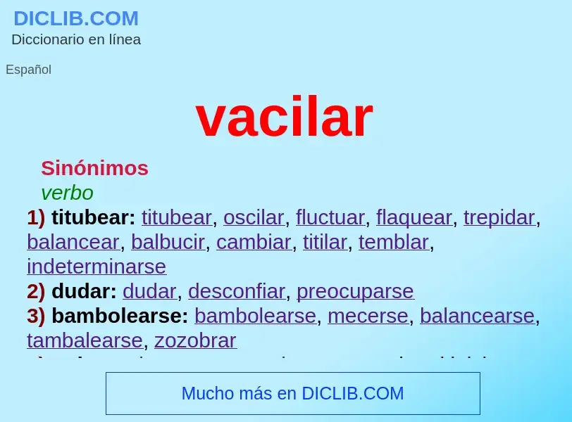 What is vacilar - definition