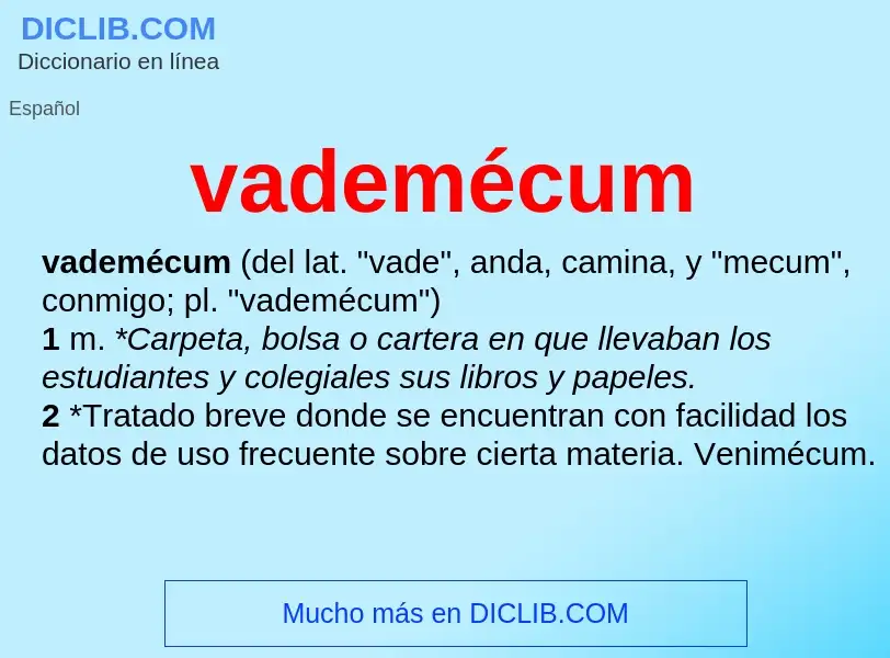 What is vademécum - meaning and definition