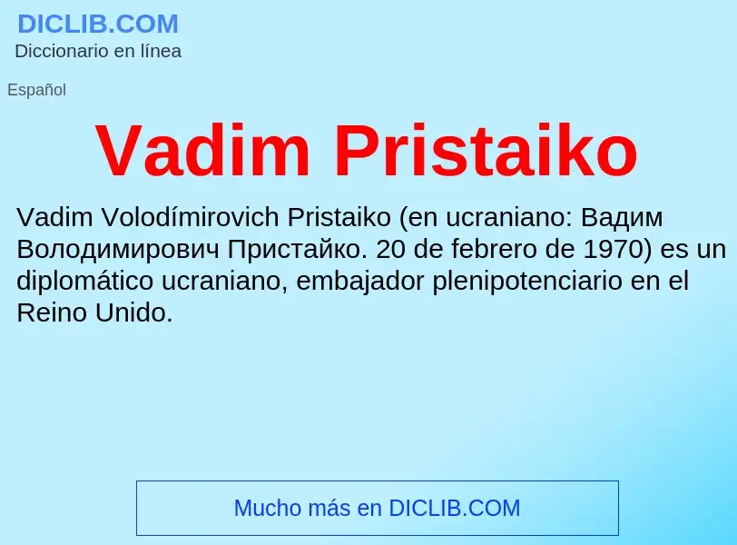 What is Vadim Pristaiko - meaning and definition