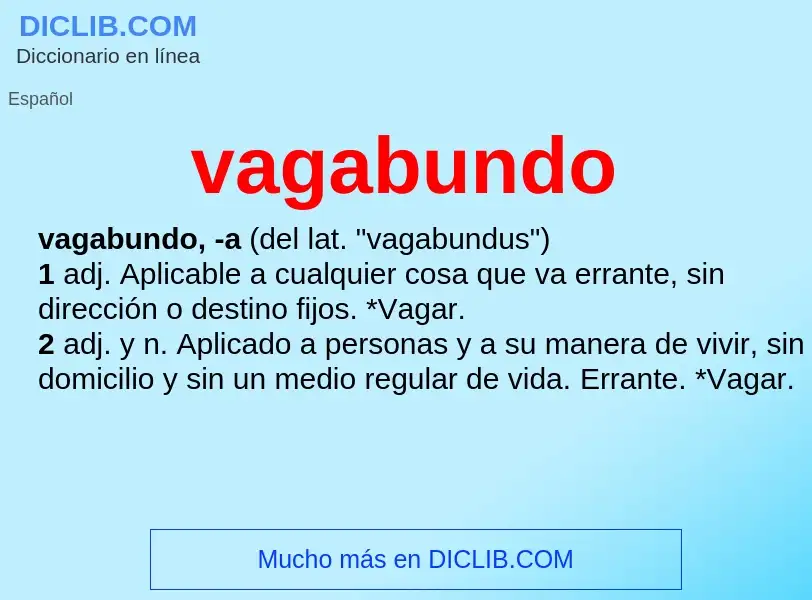 Wat is vagabundo - definition