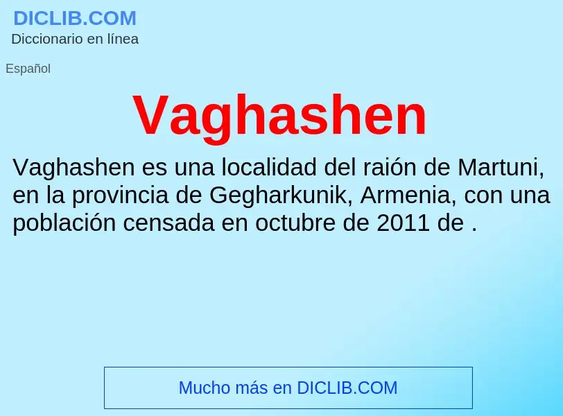 ¿Qué es Vaghashen? - significado y definición