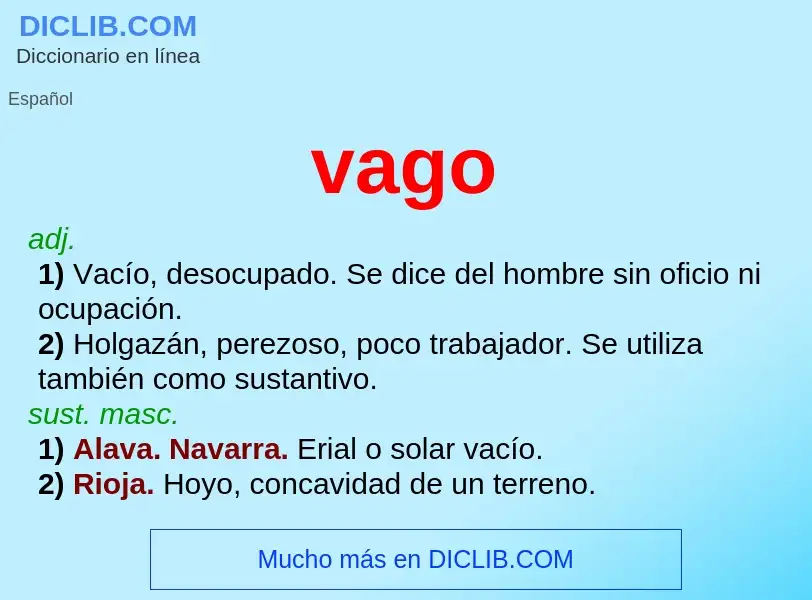 What is vago - definition