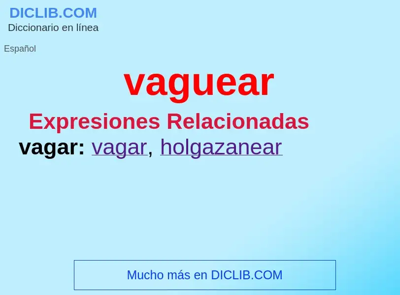 Wat is vaguear - definition