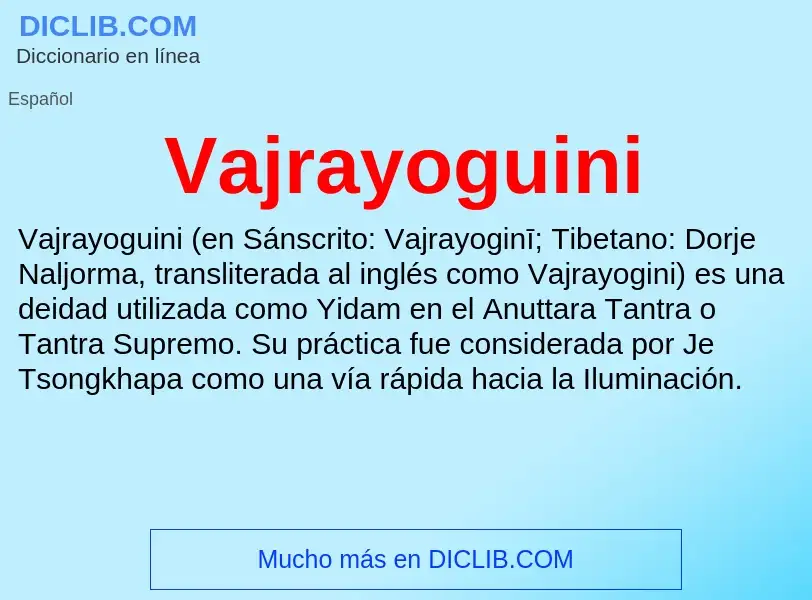 Что такое Vajrayoguini - определение