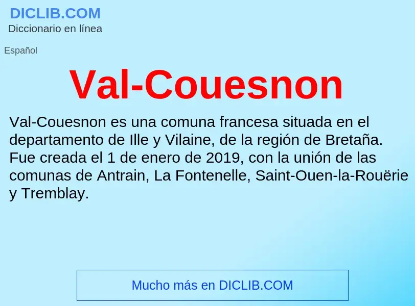 ¿Qué es Val-Couesnon? - significado y definición