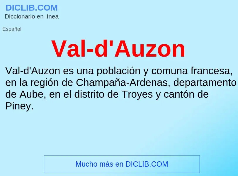 ¿Qué es Val-d'Auzon? - significado y definición