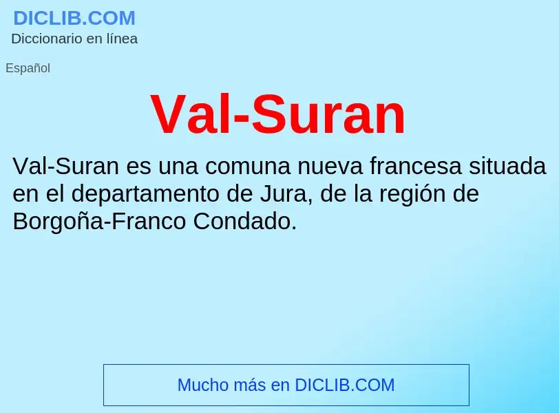 What is Val-Suran - meaning and definition