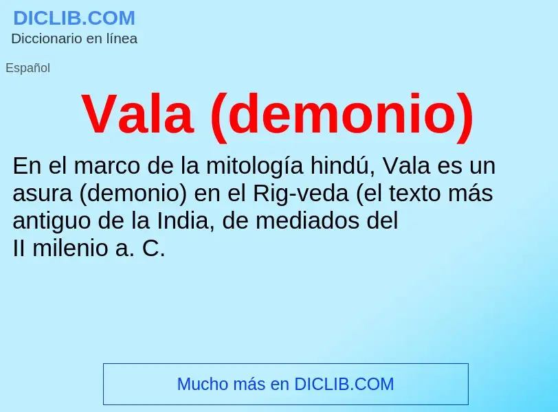 ¿Qué es Vala (demonio)? - significado y definición