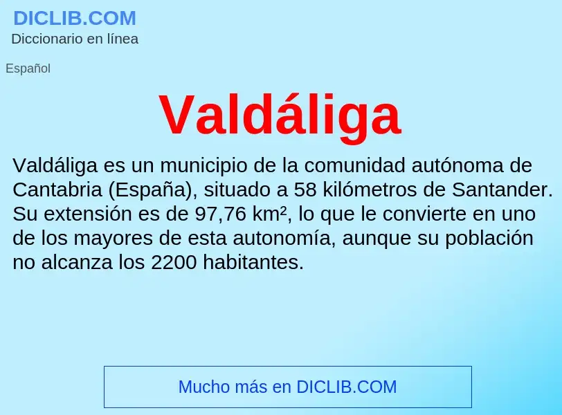 What is Valdáliga - meaning and definition