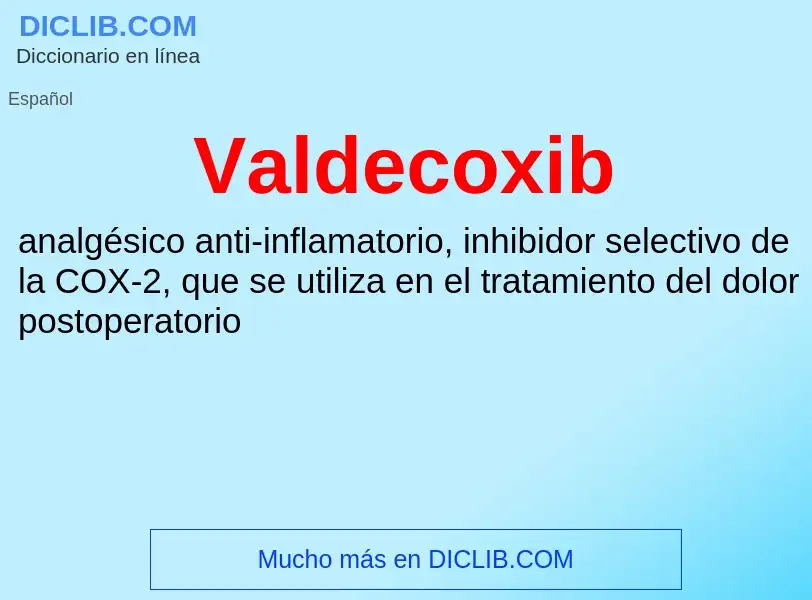 What is Valdecoxib - meaning and definition