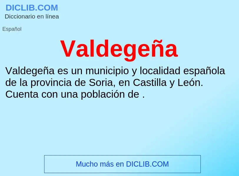 What is Valdegeña - meaning and definition