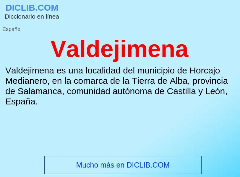 What is Valdejimena - meaning and definition