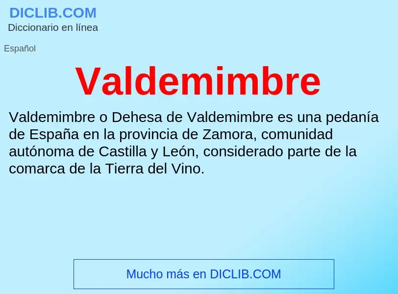 What is Valdemimbre - meaning and definition