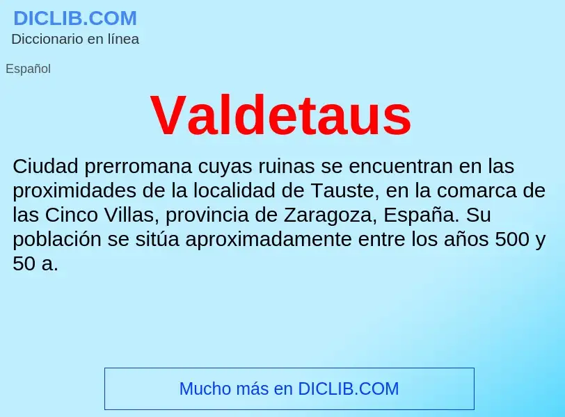 What is Valdetaus - meaning and definition