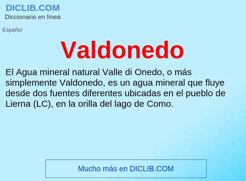 What is Valdonedo - meaning and definition