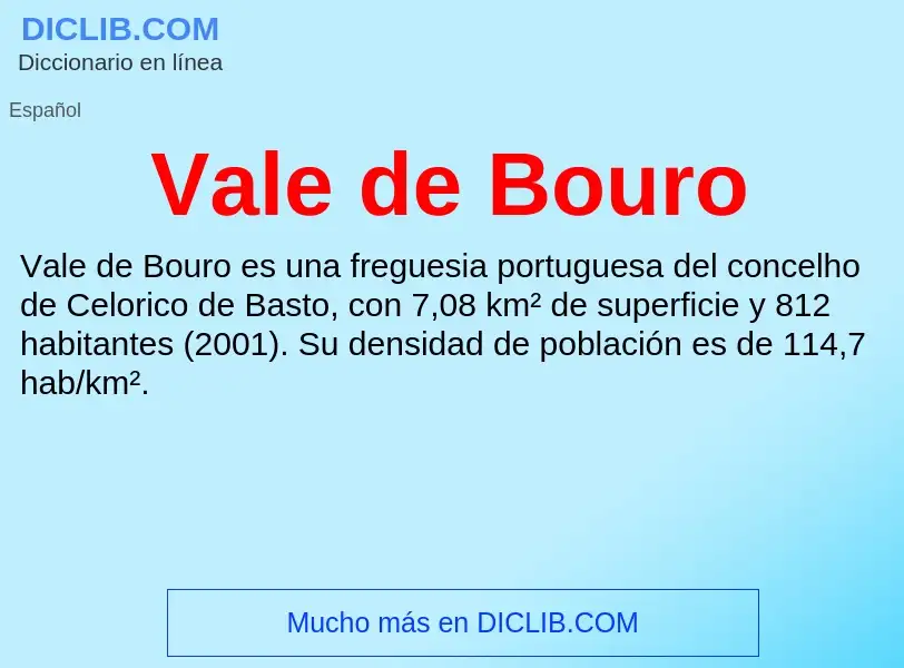 What is Vale de Bouro - meaning and definition