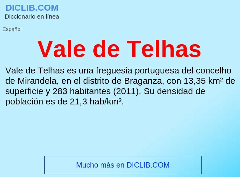 What is Vale de Telhas - meaning and definition