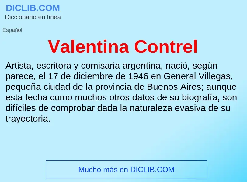 What is Valentina Contrel - meaning and definition