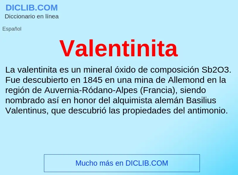 What is Valentinita - meaning and definition