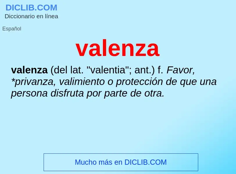 What is valenza - meaning and definition