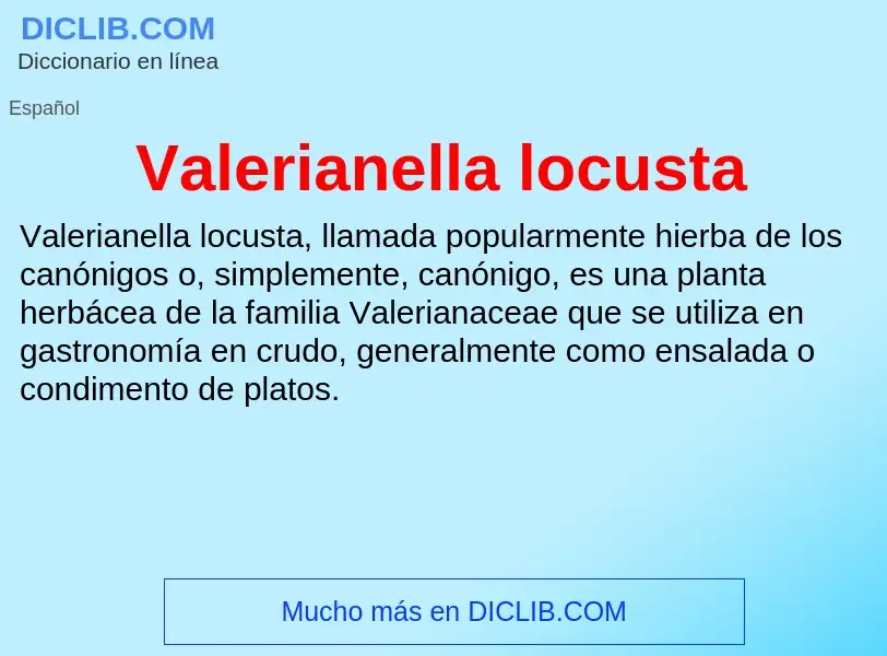 What is Valerianella locusta - meaning and definition