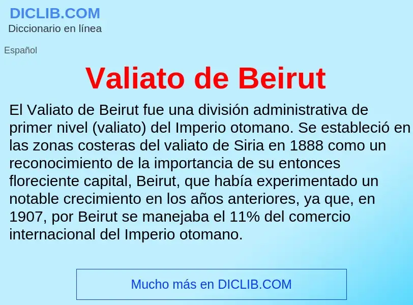 What is Valiato de Beirut - meaning and definition