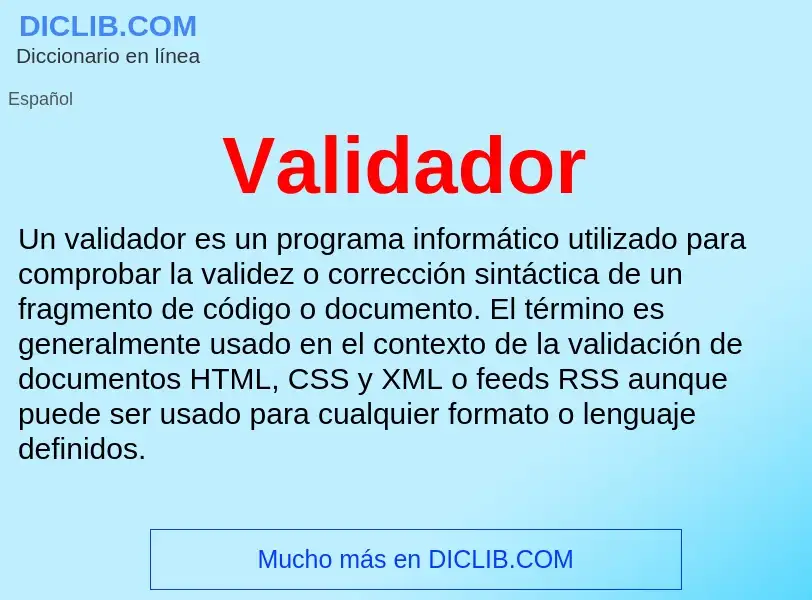 What is Validador - meaning and definition