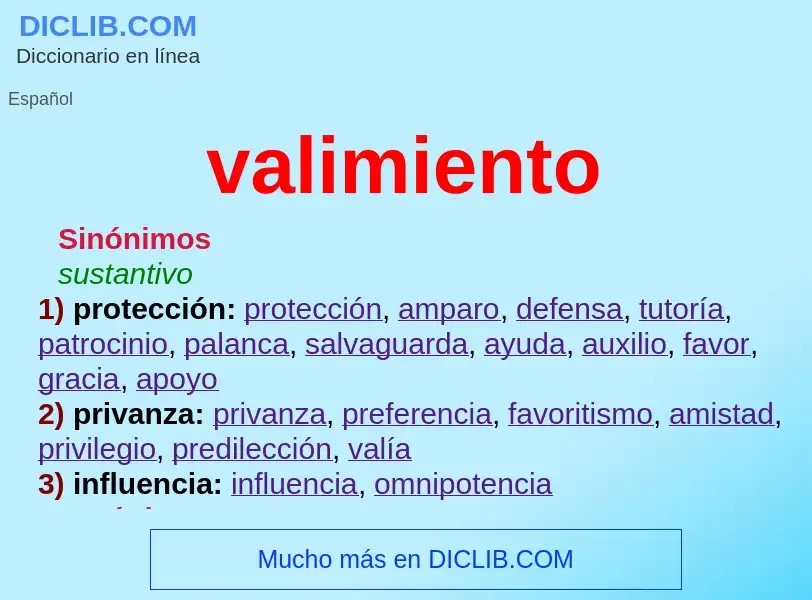 Что такое valimiento - определение