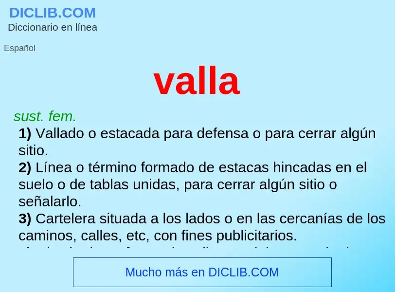 Wat is valla - definition