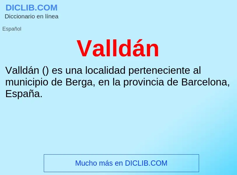 What is Valldán - meaning and definition