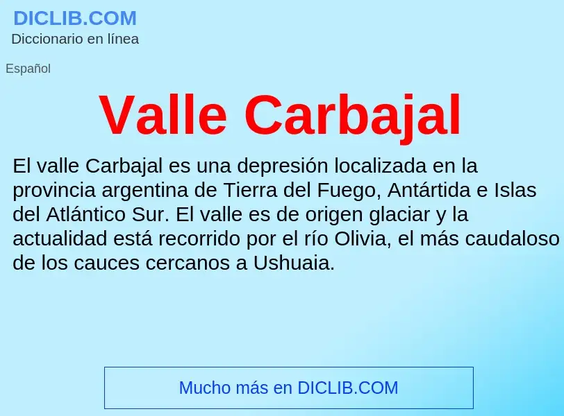 What is Valle Carbajal - meaning and definition