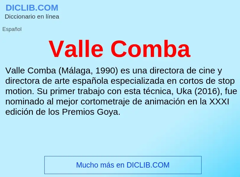 What is Valle Comba - meaning and definition