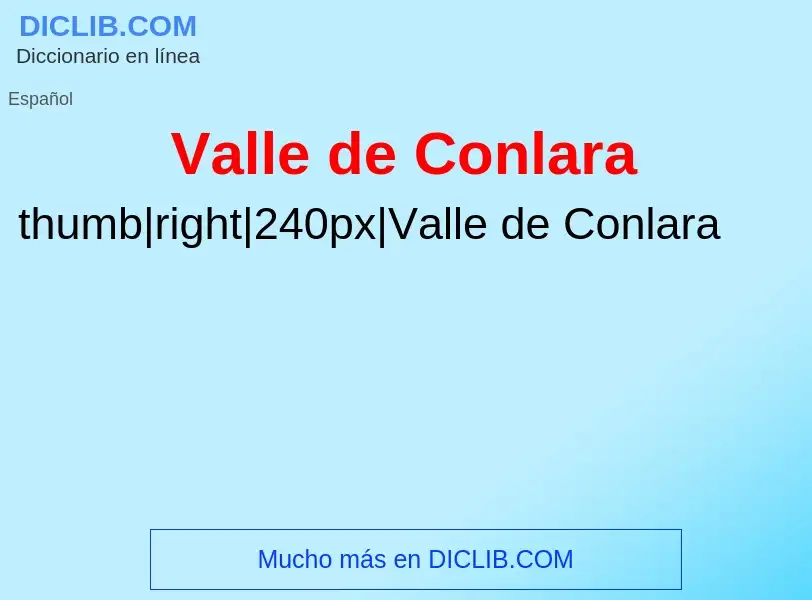 What is Valle de Conlara - meaning and definition