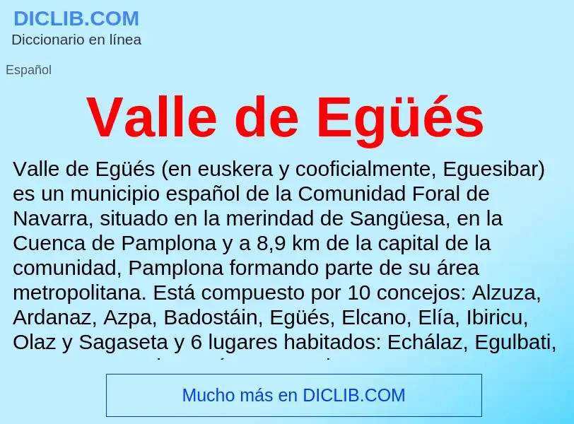 What is Valle de Egüés - meaning and definition