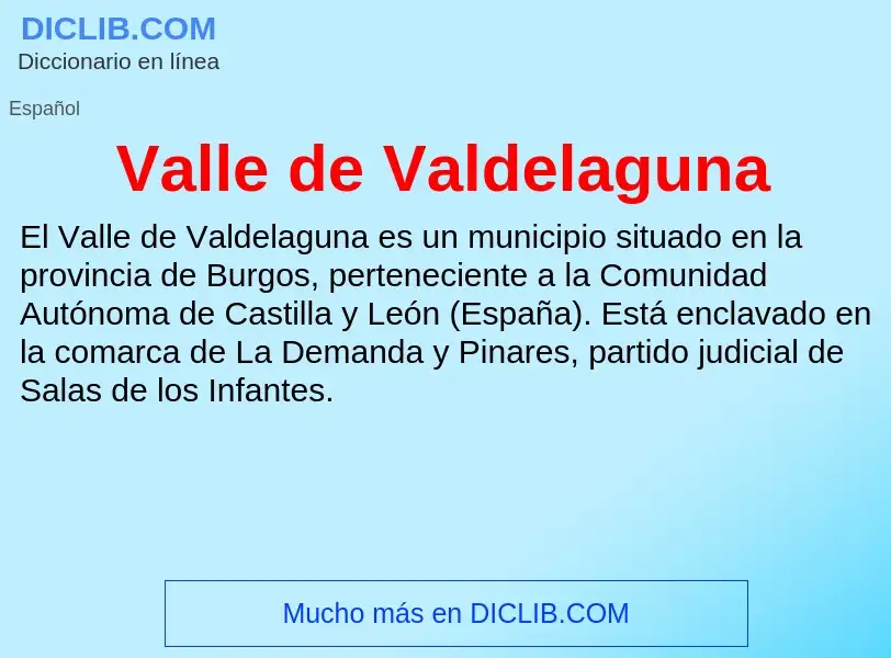 What is Valle de Valdelaguna - meaning and definition